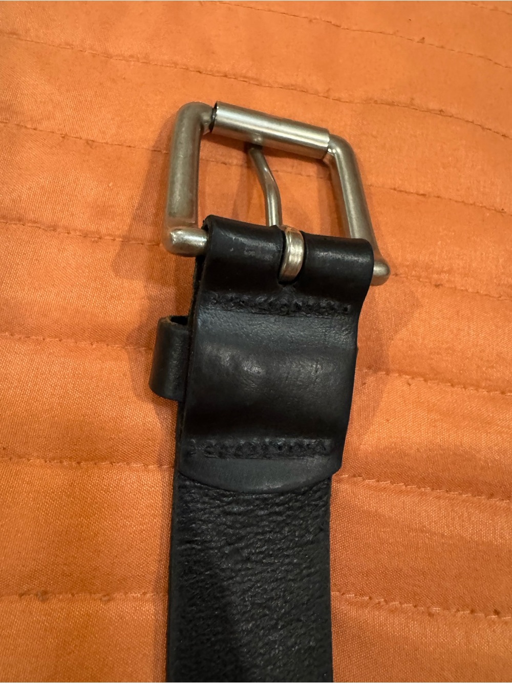 LLBean Classic Black Leather Men's Belt - Sz L/XL - Picture 4 of 8